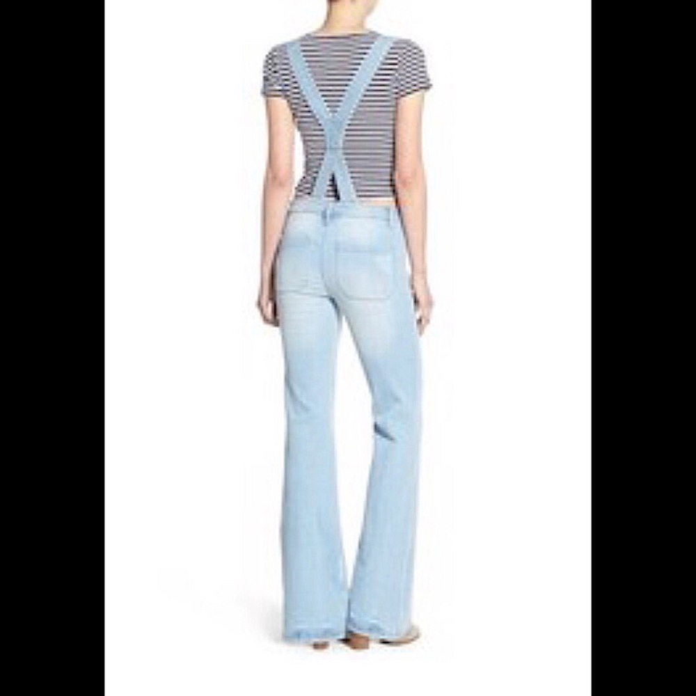 Distressed Denim Overalls